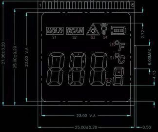 HTN LCD Panel Positive Transmissive Wide Temperature Infrared Themometer