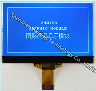 COG 240*128 LCD Graphic Module FSTN Positive Transflective Wide Temperature with Blue / White Backlight